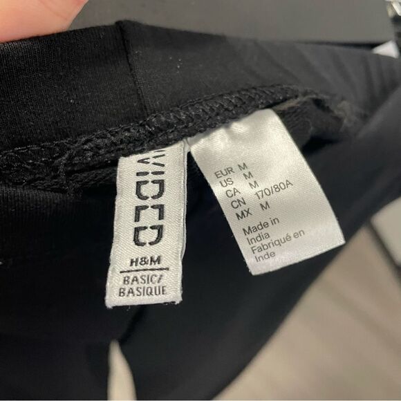 𝅺[m] H&M Everyday Basics Classic Black Leggings Women’s - Picture 7 of 7